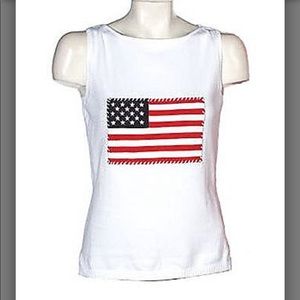 QVC American flag cotton tank ✨